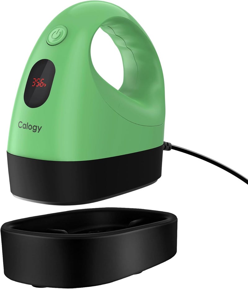 Calogy Mini Heat Press, Heat Transfer Machine, Constant Temp Control, Insulated Safety Base, Fits for Crafts, T-Shirt, Hat, Cap, Pillows (Pomelo Green) - Image 1